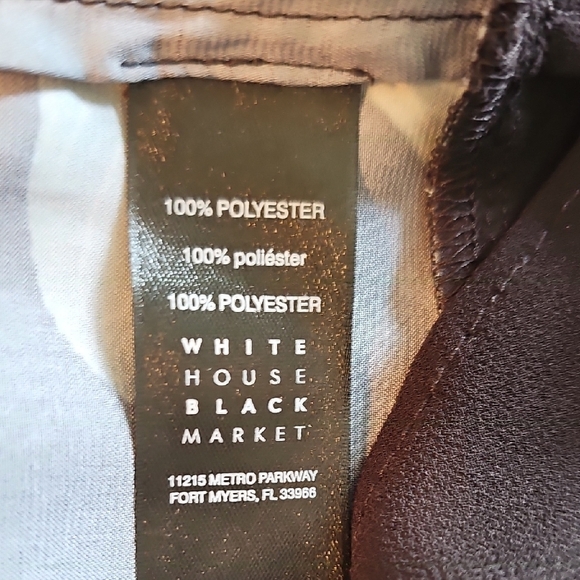 White House Black Market Black Floral Ruffle Blouse - Picture 6 of 7